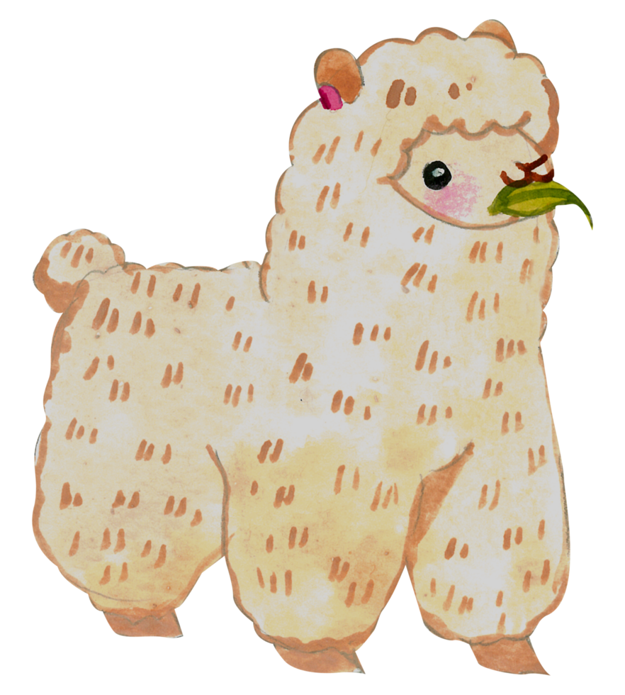 lindo personaje animal acuarela png