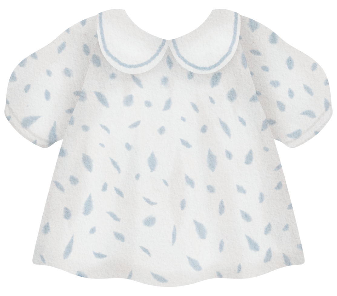 Baby clothes watercolor hand paint png