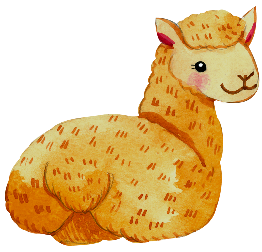 lindo personaje animal acuarela png