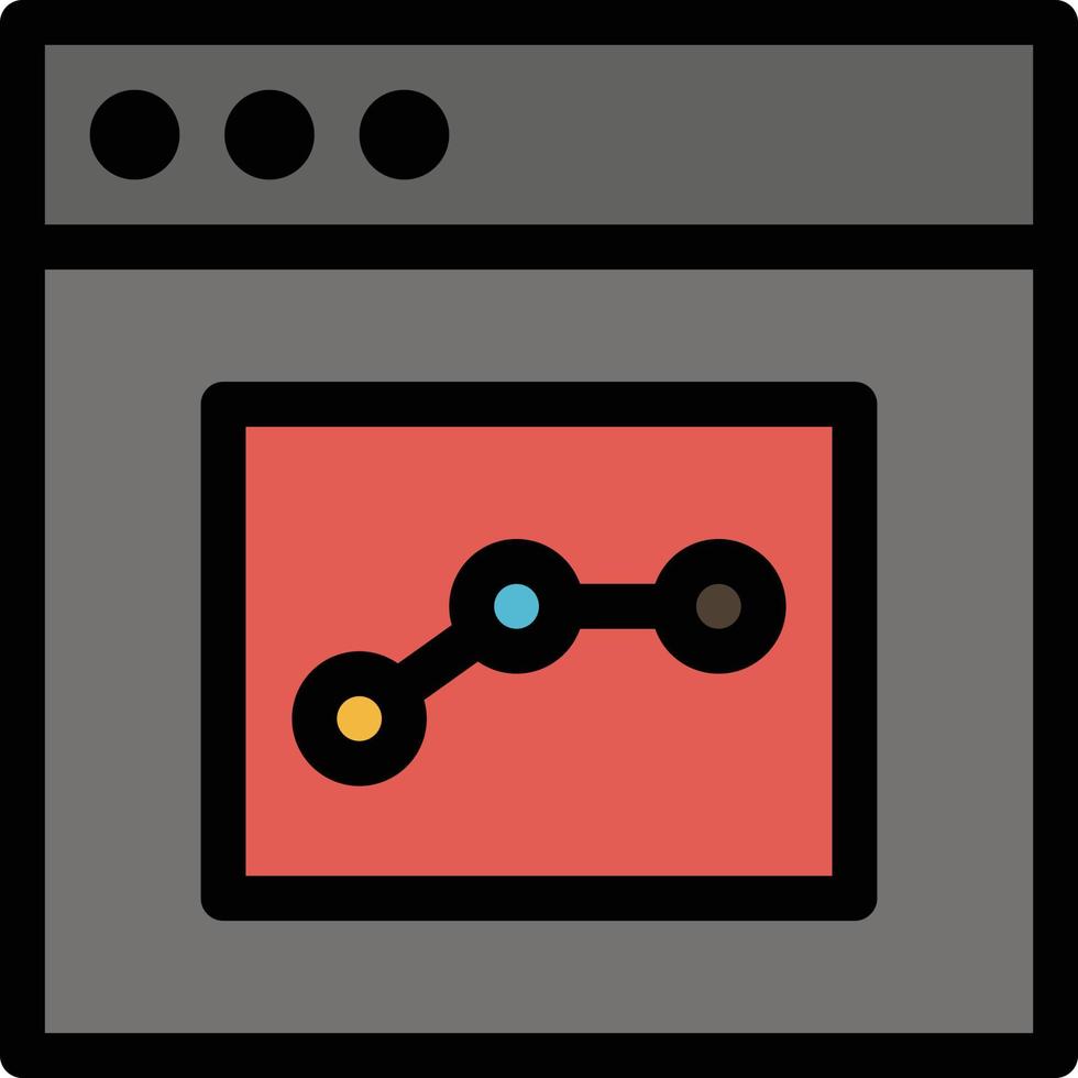 interfaz de comunicación de análisis plantilla de banner de icono de vector de icono de color plano de usuario