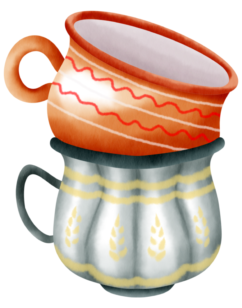 Autumn element watercolor ornament png