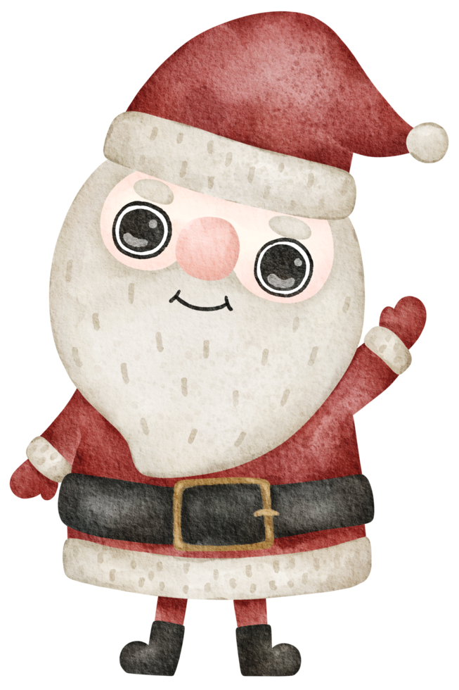 lustiges Weihnachtsmann-Weihnachtsaquarell png