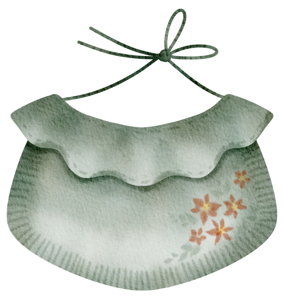 Baby clothes watercolor hand paint png