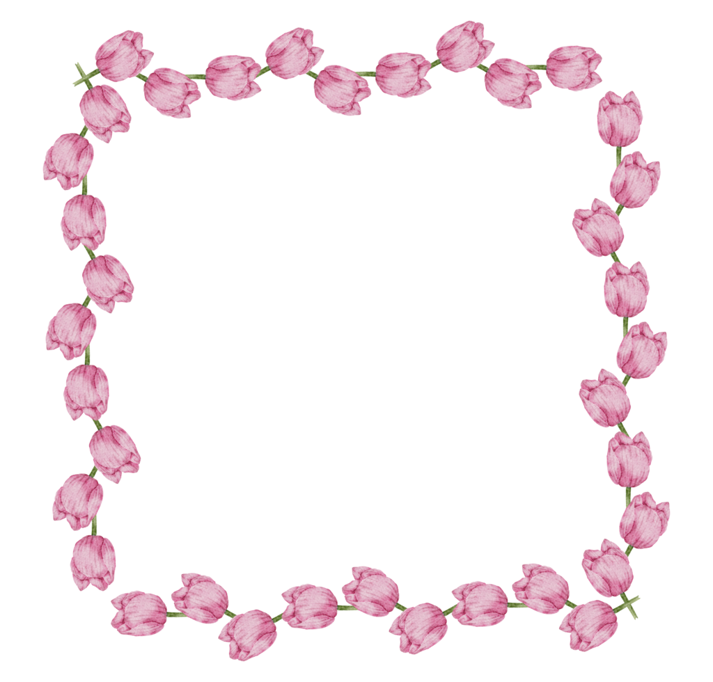 Watercolor Pink Floral Botanical png