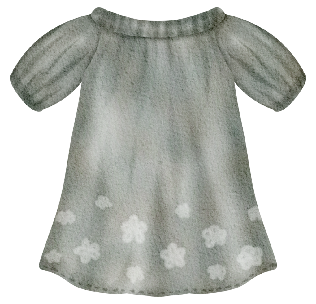 Baby clothes watercolor hand paint png