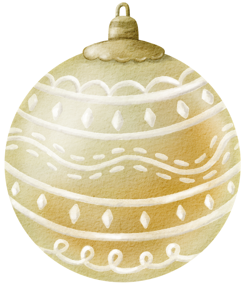 Winter Christmas ornament watercolor element png