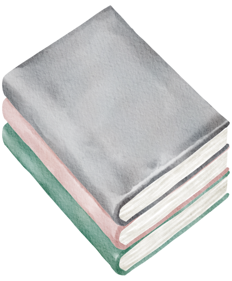 Love book reading watercolor books hand painted png