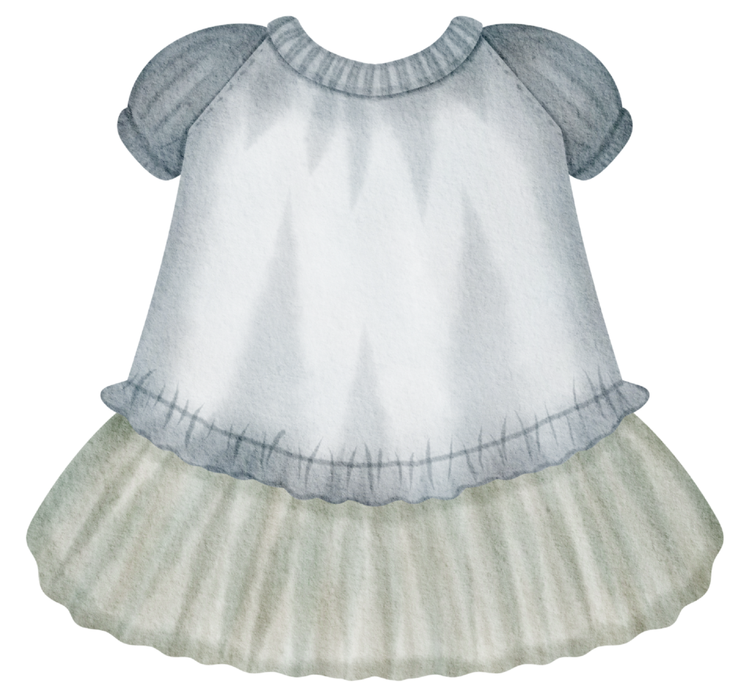 Baby clothes watercolor hand paint png