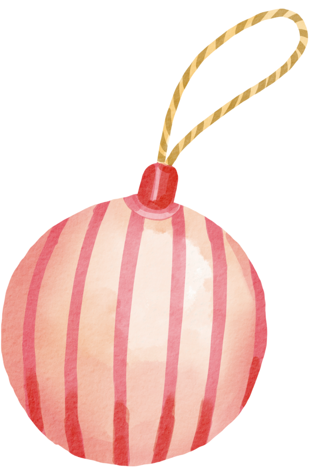 Winter Christmas ornament watercolor element png