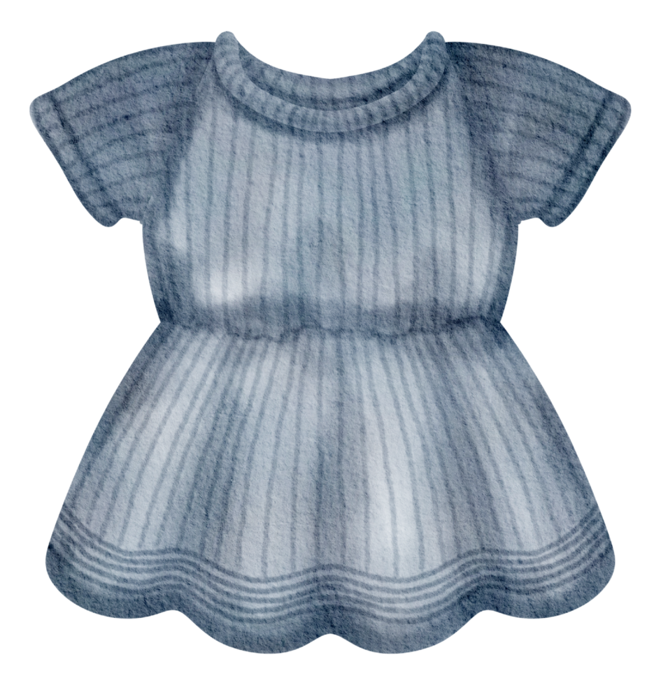 Baby clothes watercolor hand paint png