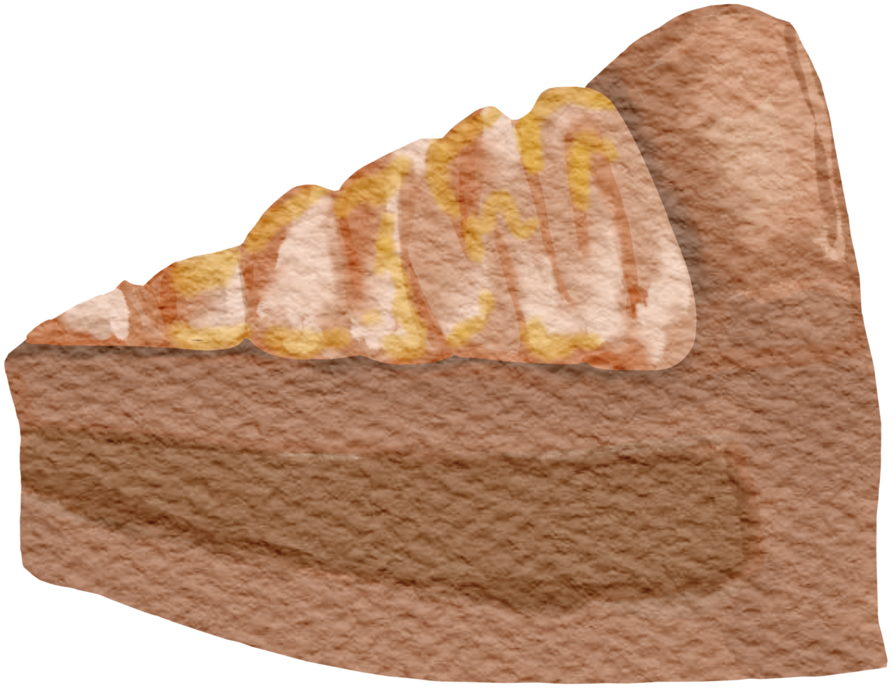 assar e doce sobremesa padaria aquarela png