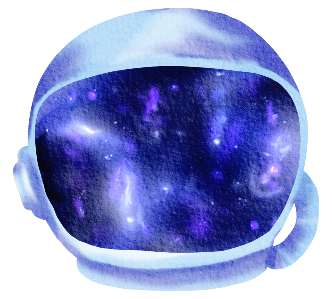 Space watercolor hand painted png