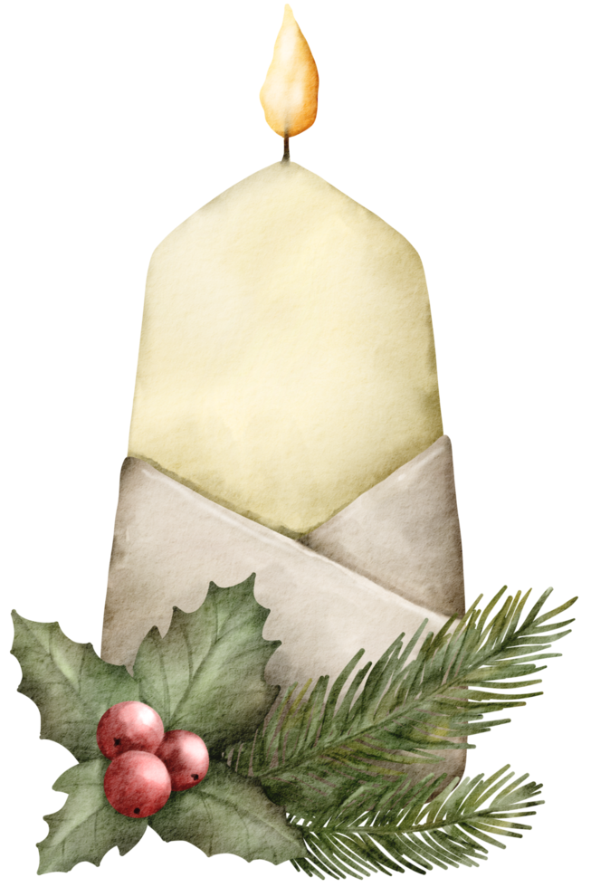 elemento de acuarela de adorno de navidad de invierno png