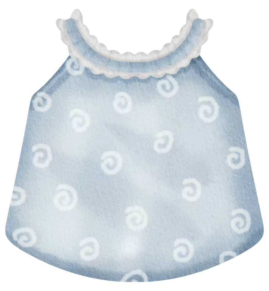 Baby clothes watercolor hand paint png