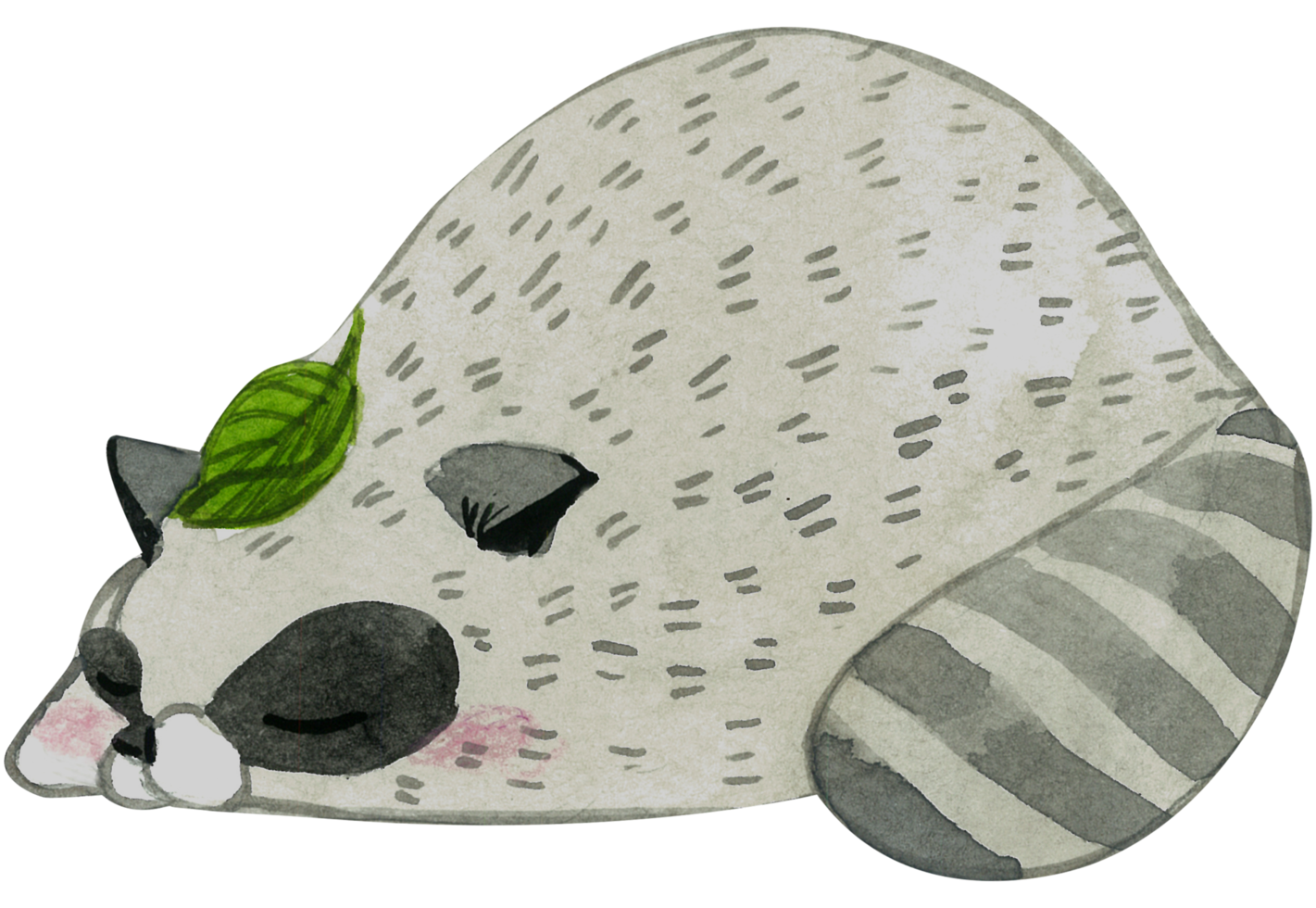 Cute animal character watercolor png