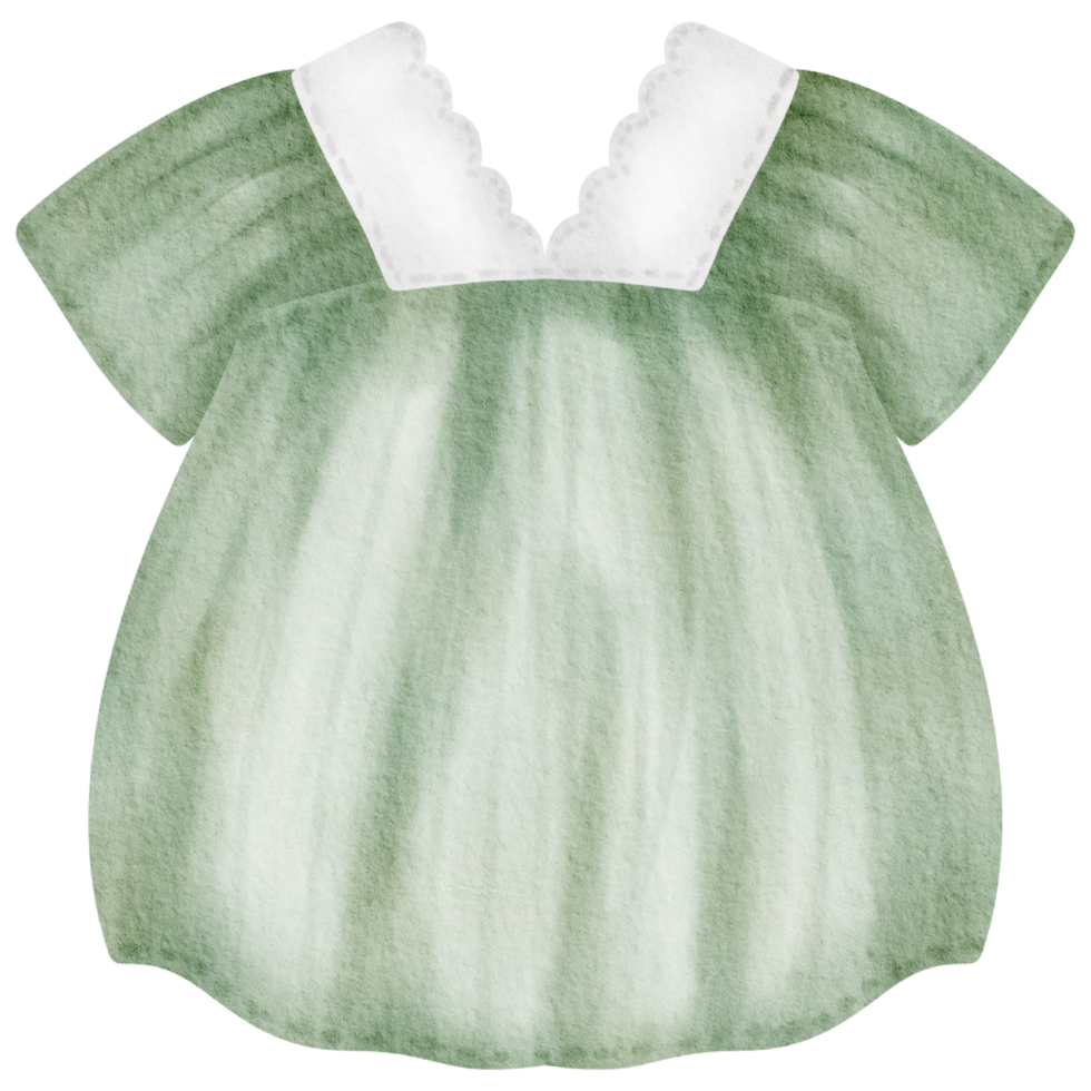 Baby clothes watercolor hand paint png