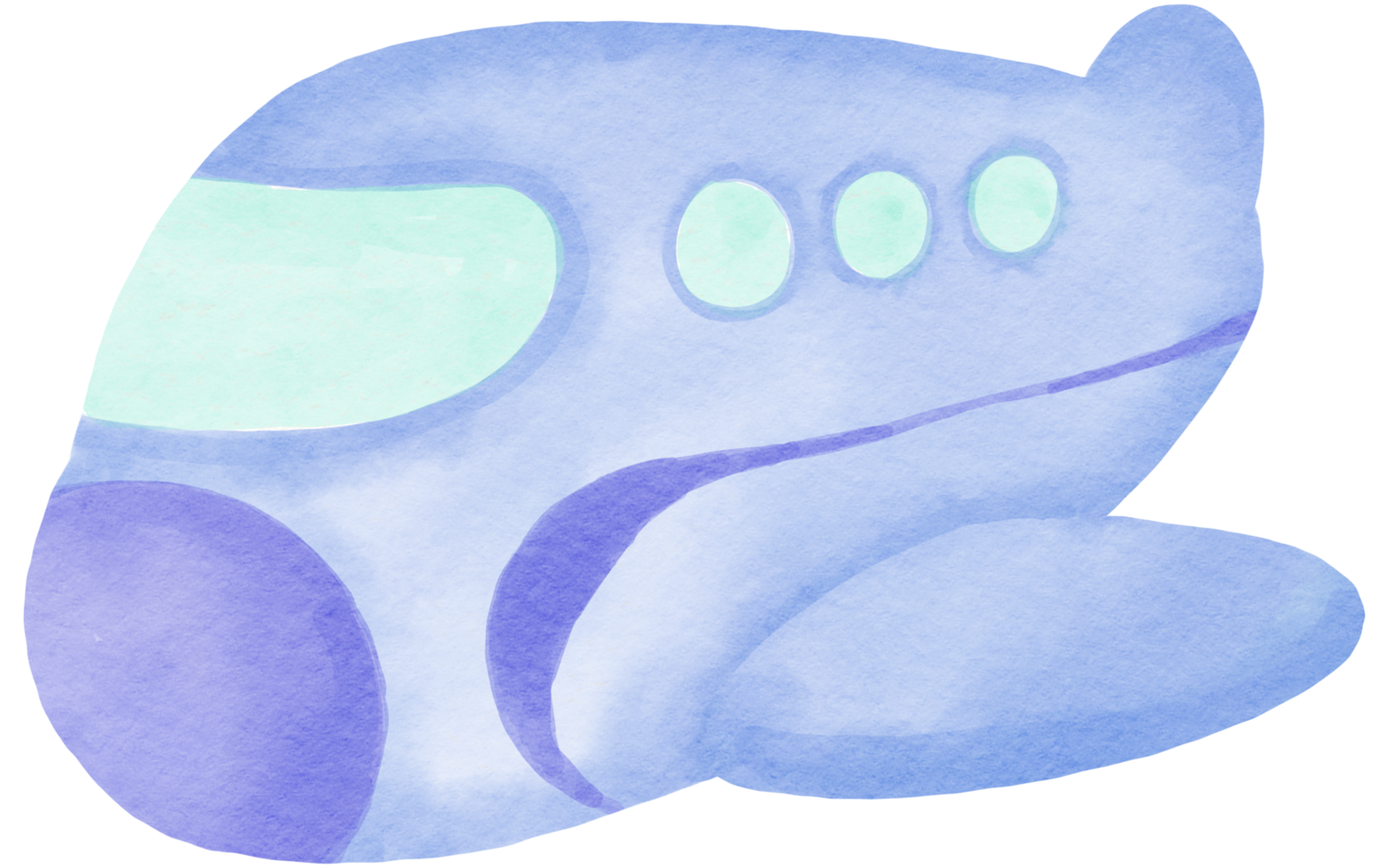 Airplane watercolor cartoon cute png