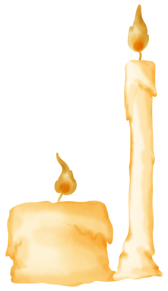 höst element vattenfärg prydnad png