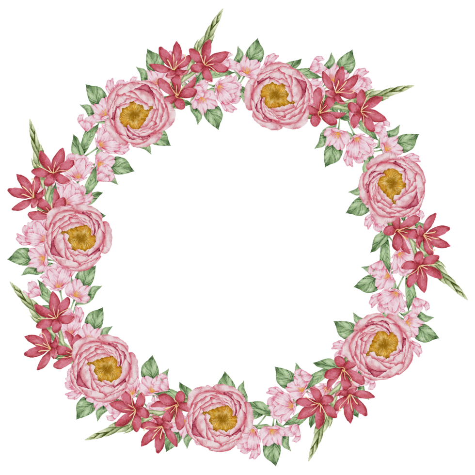 acquerello rosa floreale botanico png