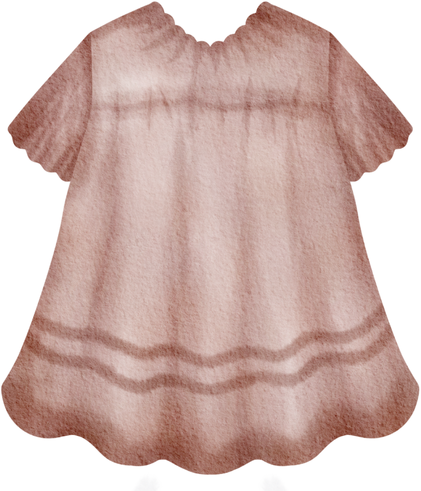 Baby clothes watercolor hand paint png