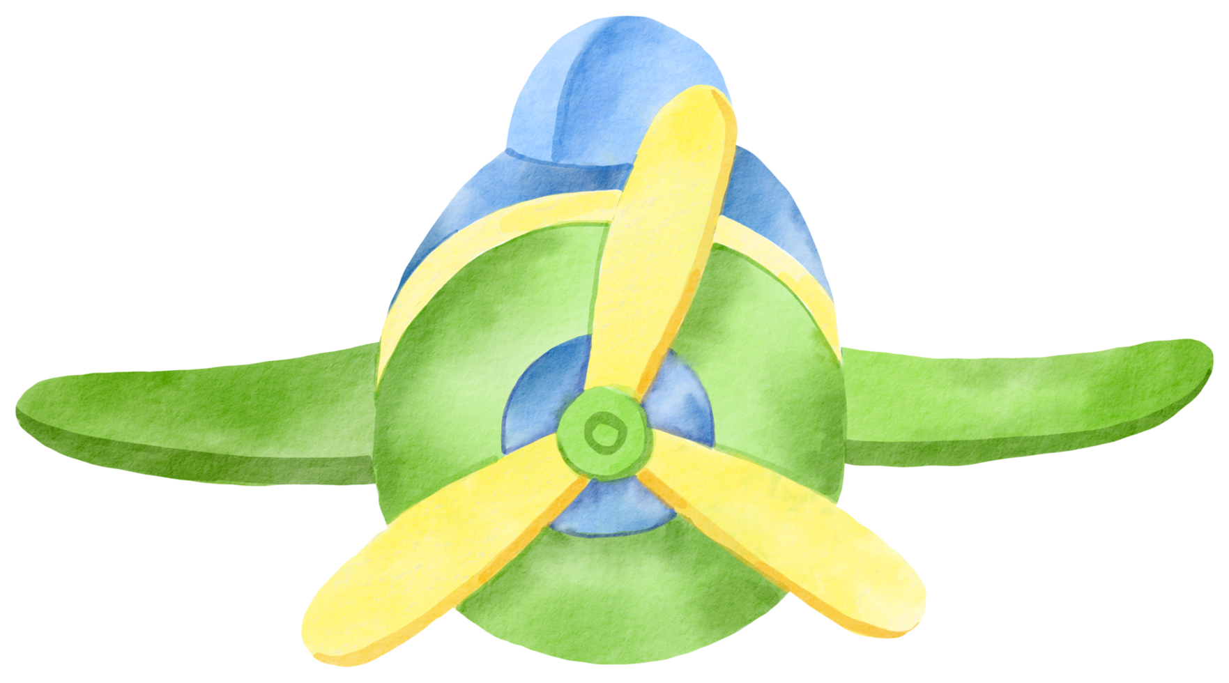 Airplane watercolor cartoon cute png