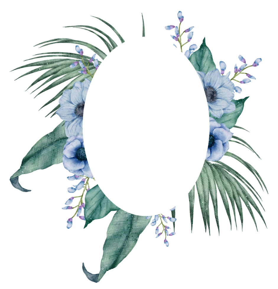 aquarela floral botânico png