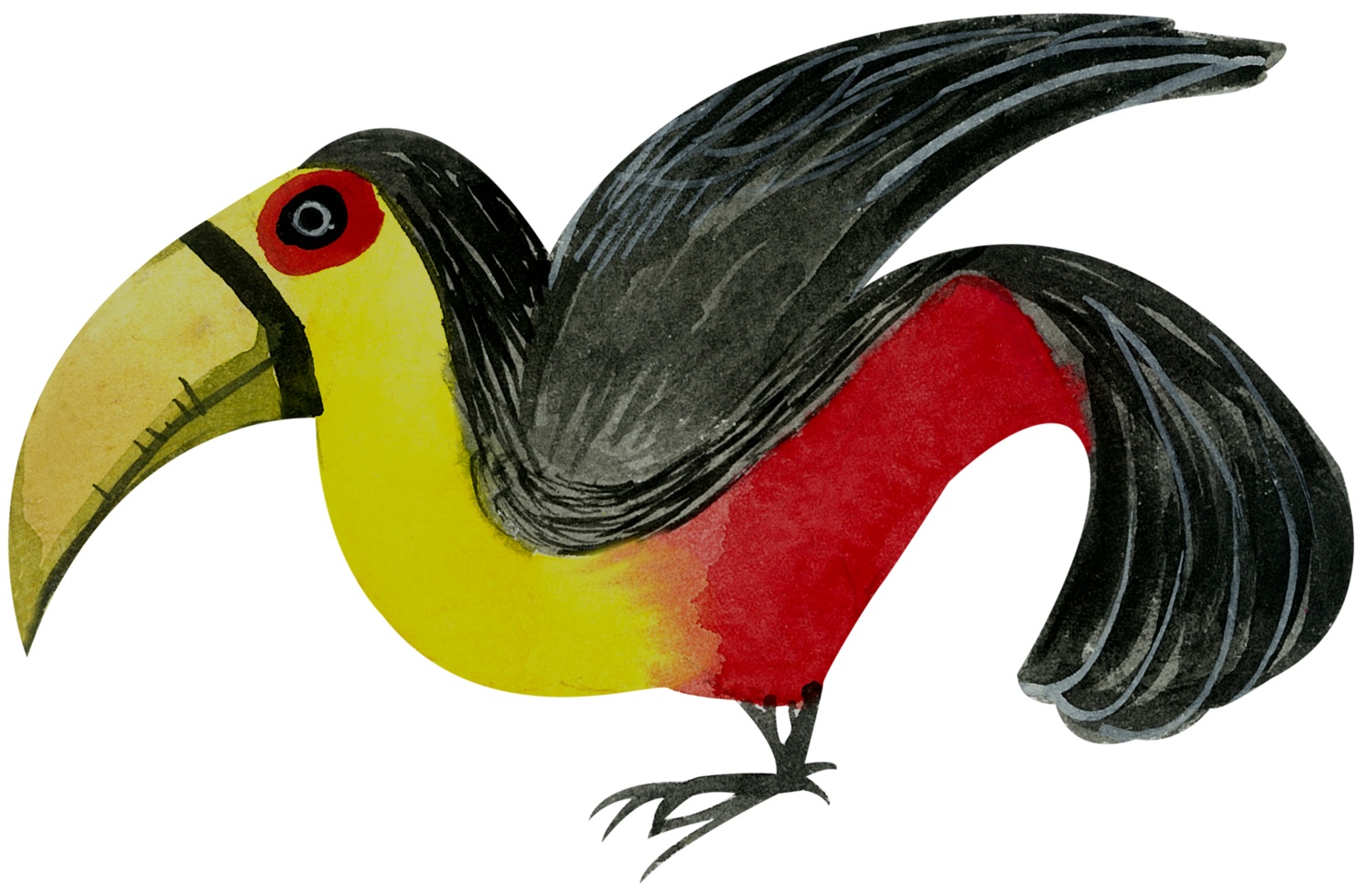 Little Bird watercolor hand paint png