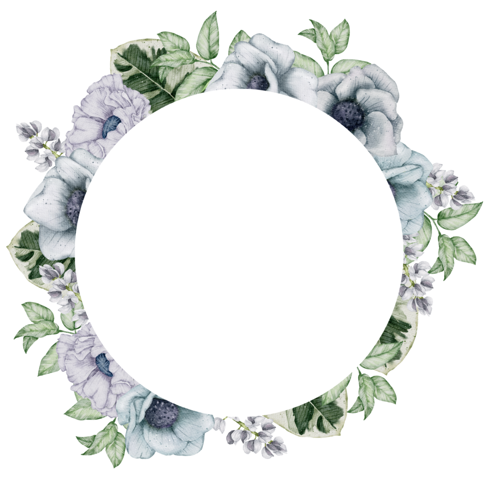 aquarela floral botânico png