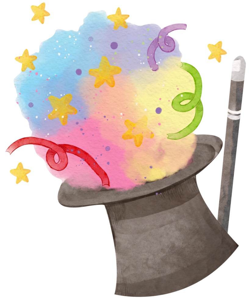 cirkus rolig tecknad serie vattenfärg png