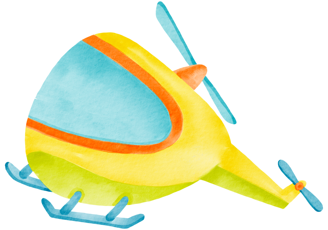 Airplane watercolor cartoon cute png