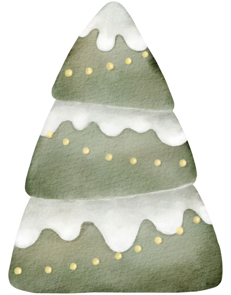 Winter Christmas ornament watercolor element png