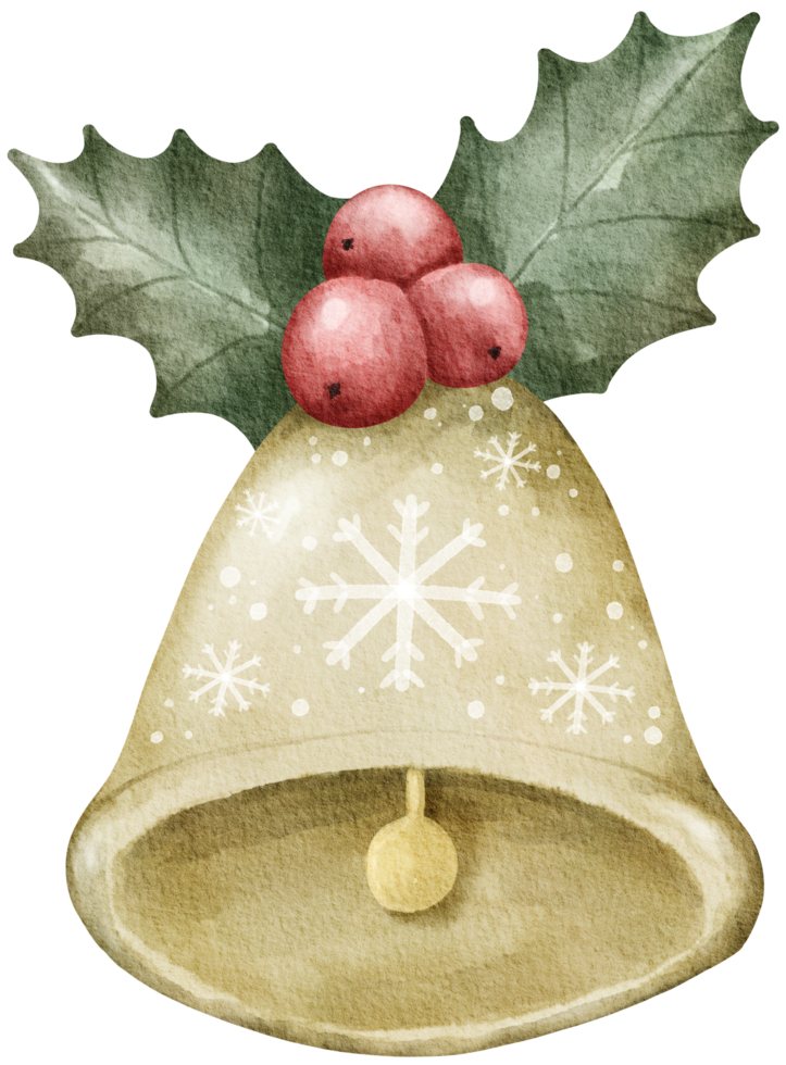 elemento de acuarela de adorno de navidad de invierno png