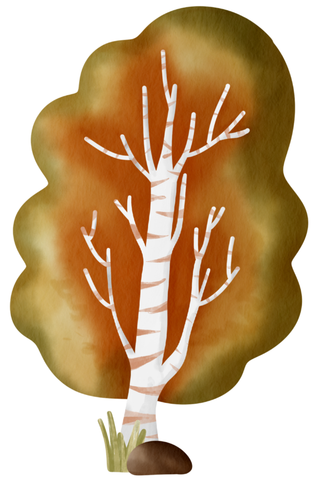 Autumn element watercolor ornament png