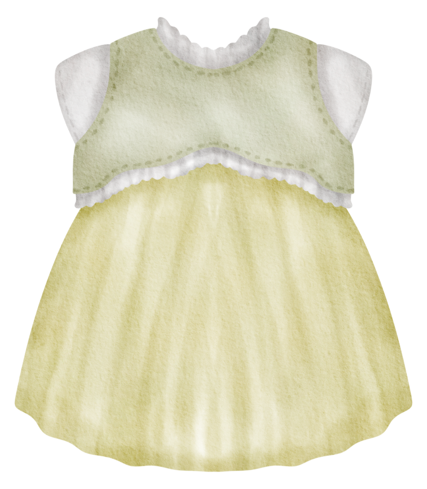 Baby clothes watercolor hand paint png