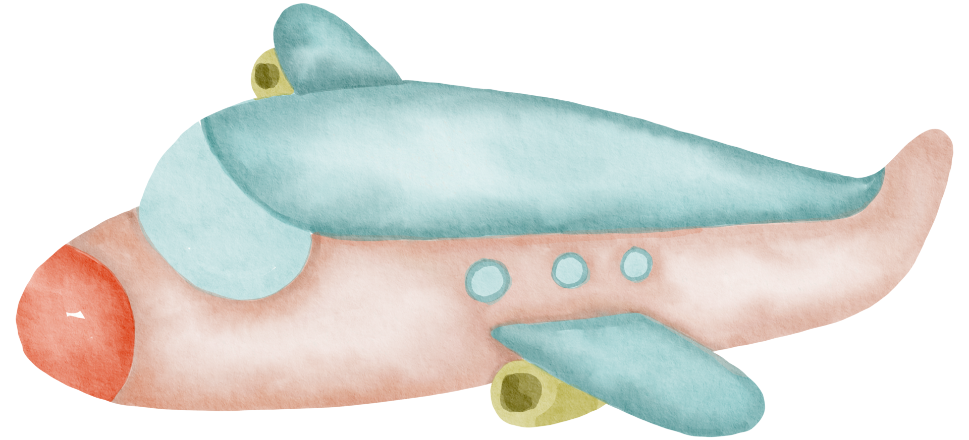 flugzeug aquarell cartoon niedlich png