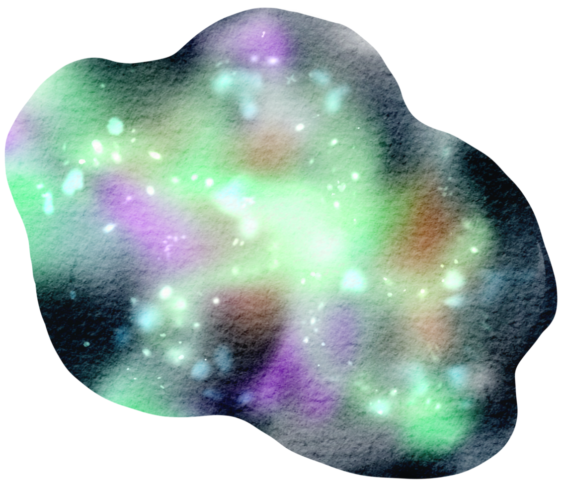 Space watercolor hand painted png