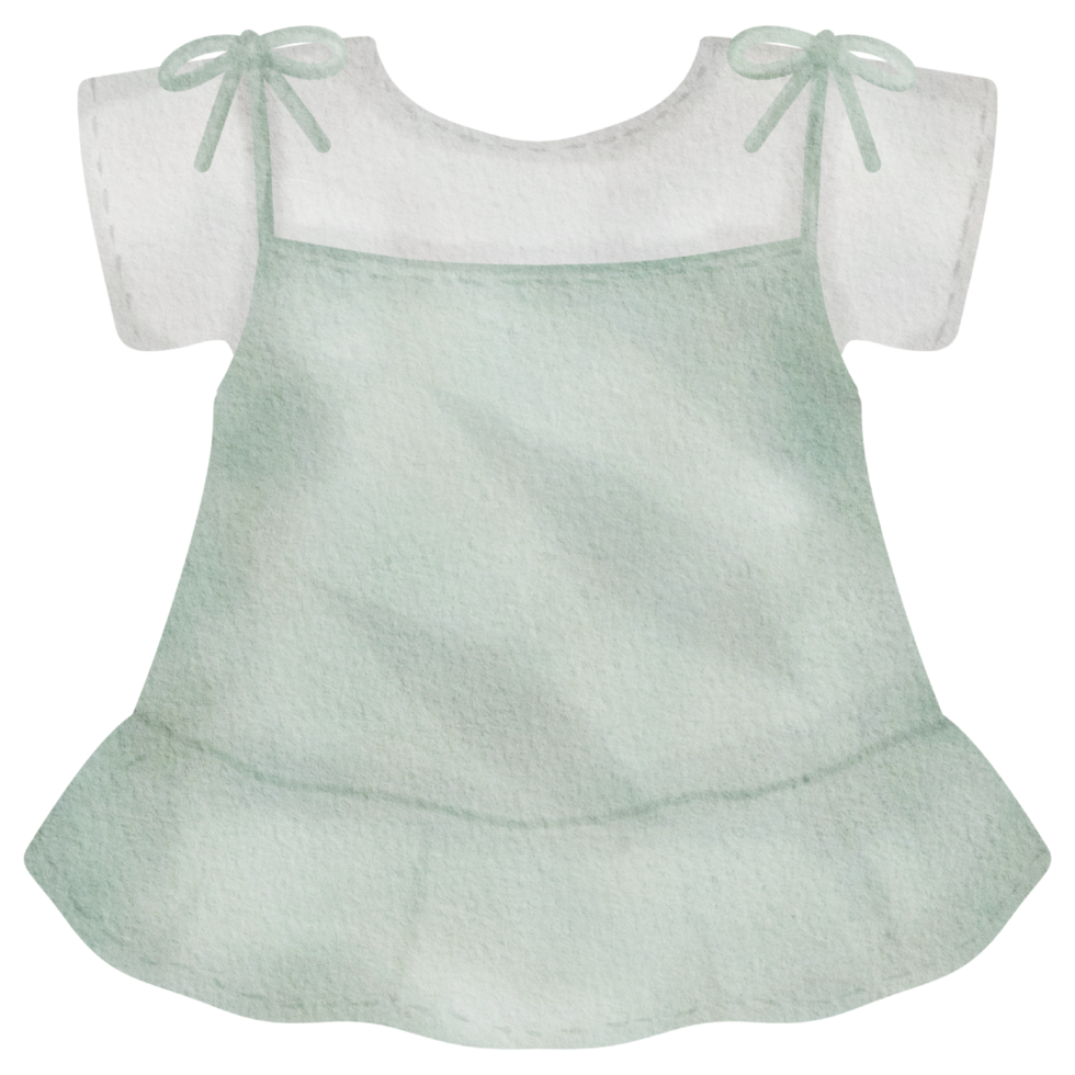 Baby clothes watercolor hand paint png