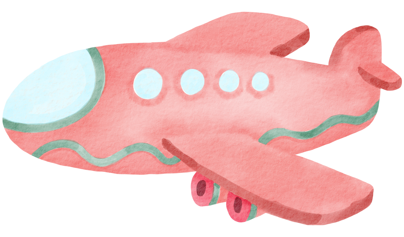 Airplane watercolor cartoon cute png