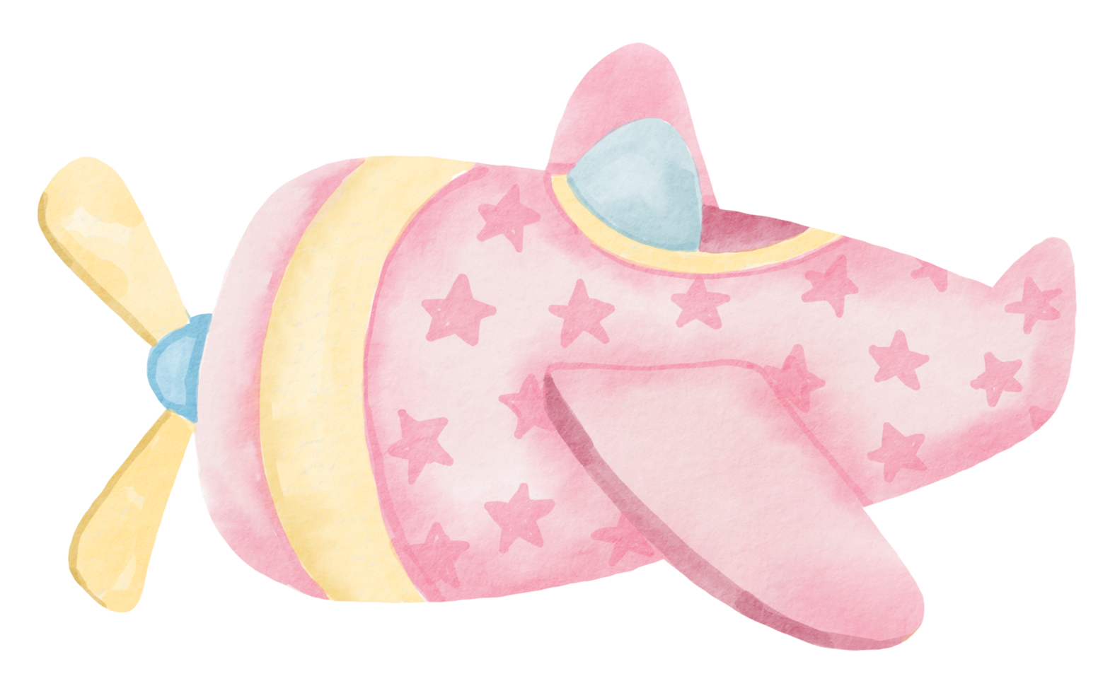 Airplane watercolor cartoon cute png