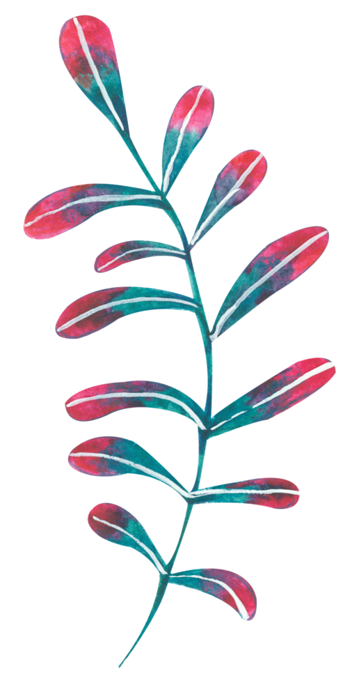 foliage watercolor leaf hand paint png