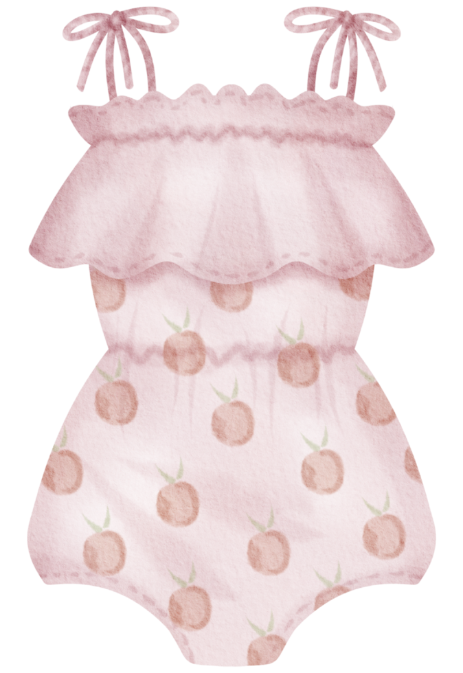 Baby clothes watercolor hand paint png