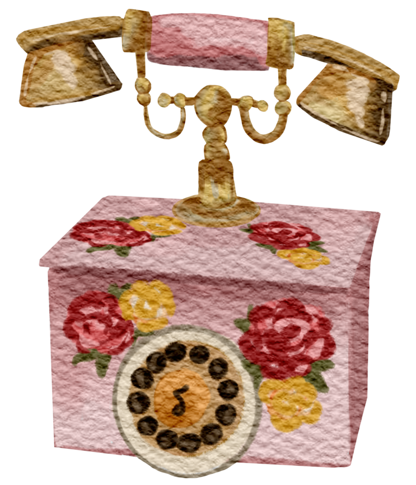 Vintage element watercolor ornament png