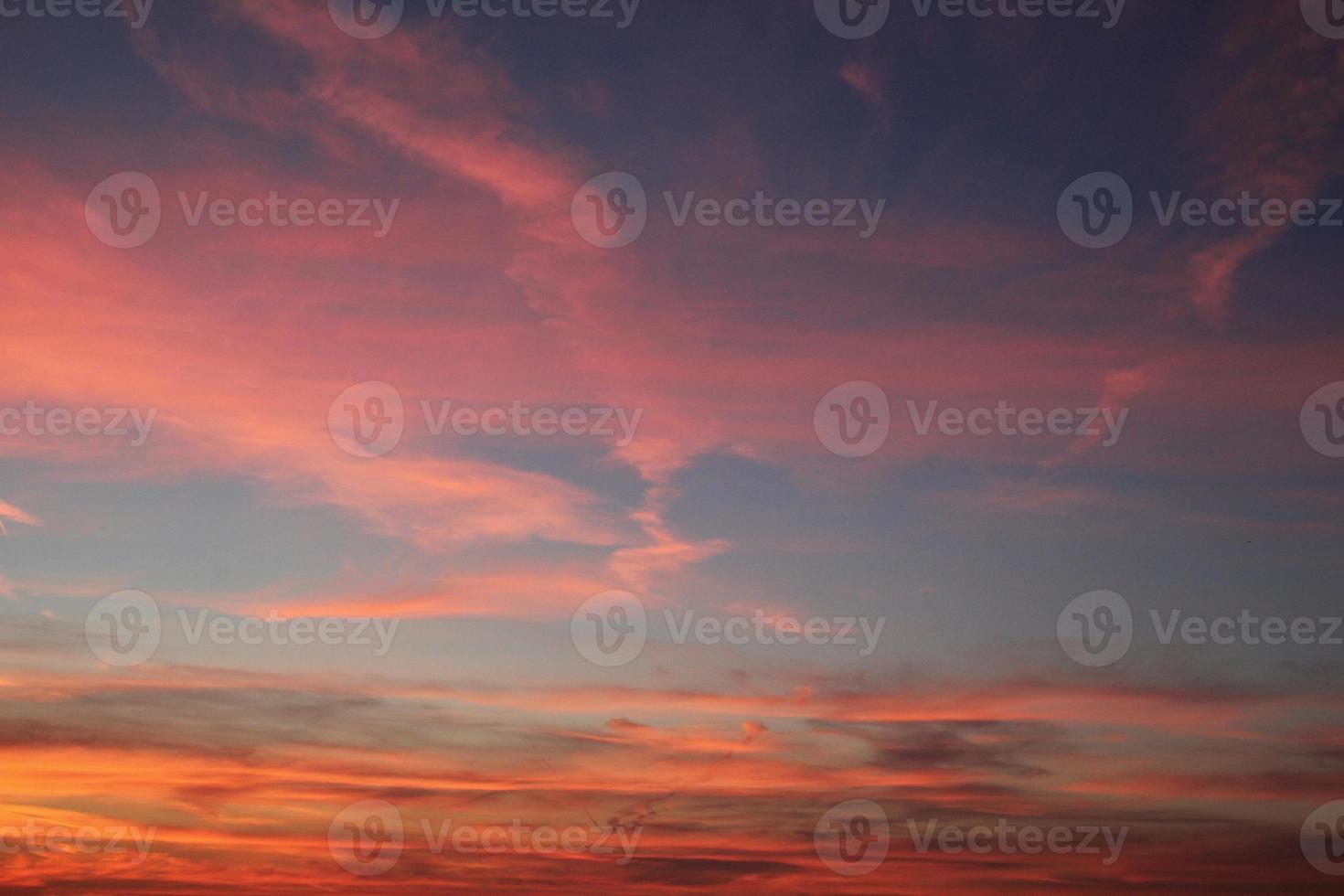 Colourful cloudy twilight beautiful sky cityscape sunset and morning sunrise. Dramatic evening night early morning view. Panoramic nature background concept. Copy space for text. World environment day photo