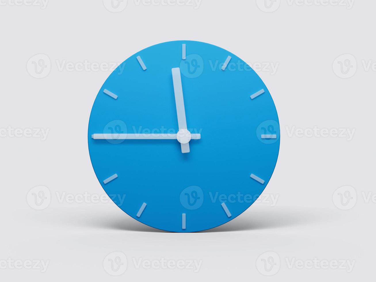 Minimal Clock time 11 45 o'clock or Eleven Forty Five on light pastel background 3d illustration photo