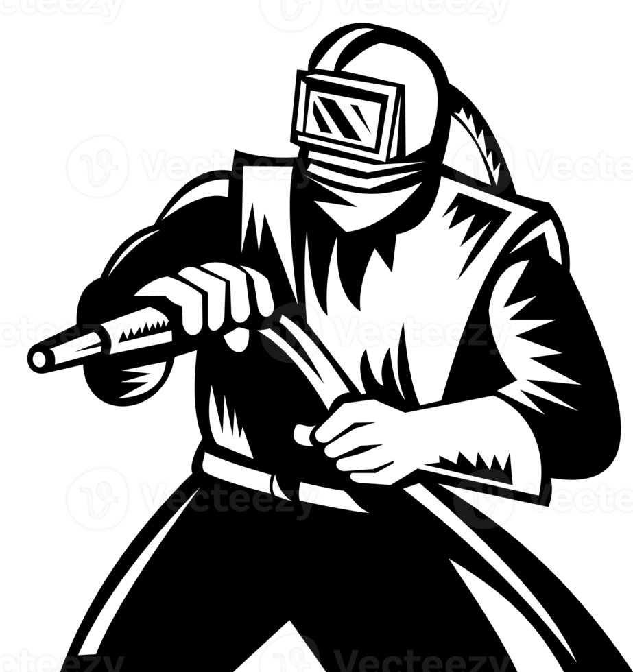 Sandblaster at work png