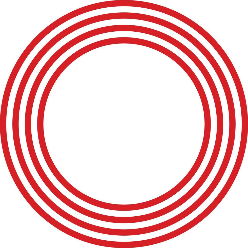 diseño de círculo rojo y blanco vector