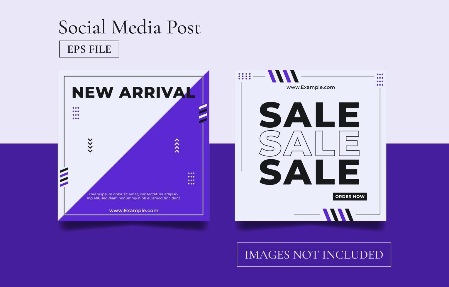 Social Media post banner for fashion post template vector