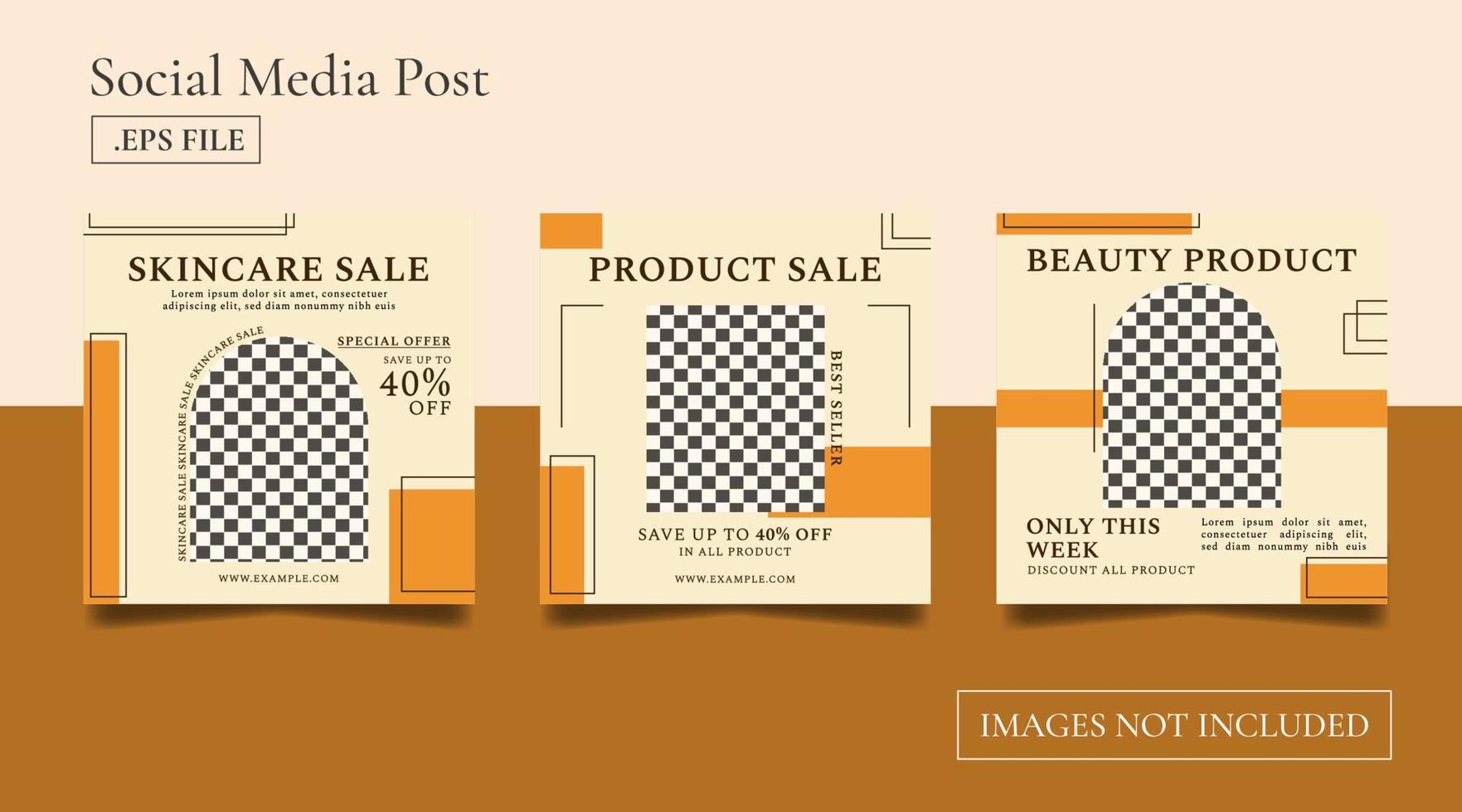 Beauty social media post banner template vector