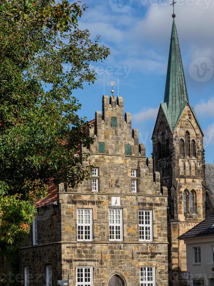 teh city of Schuettorf at the Vechte River in germany photo