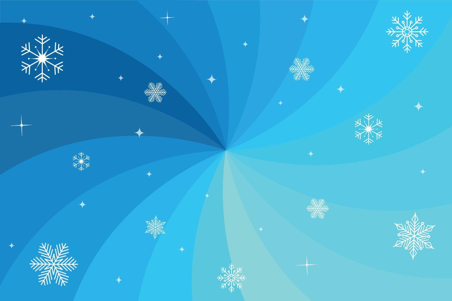 Winter banner in blue color with snowflakes. Vector illustration